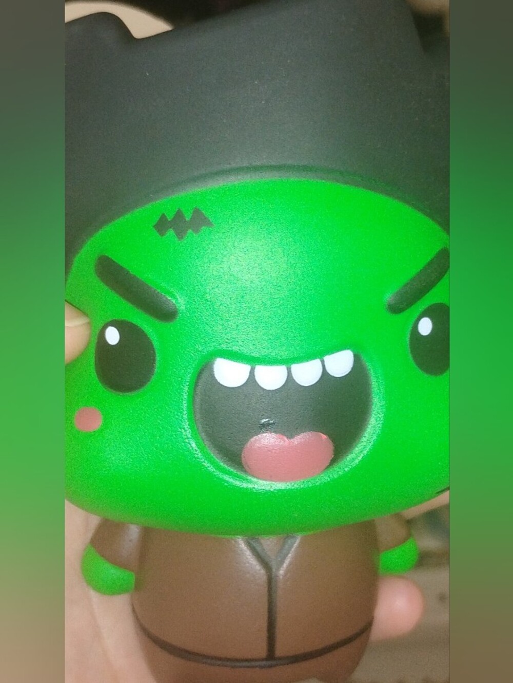 Kids Halloween Green Monster Plush Figure